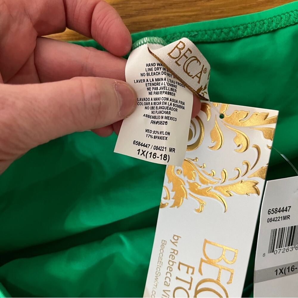 Becca Color Code Hipster Bikini bottoms verde green - 1X - Picture 12 of 12